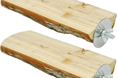 Parrot Cage Perch, Wooden Platform for Birds (2 Packs)