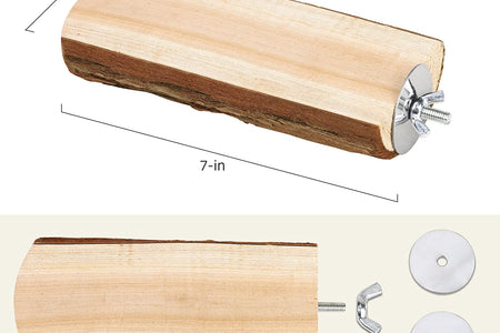 Parrot Cage Perch, Wooden Platform for Birds (2 Packs)