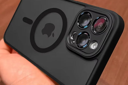 Magnetic Luxury Lens Protector Matte Translucent Case for Iphone 17 16 15 14 13 12 11 Pro Max for Magsafe Wireless Charger Cover