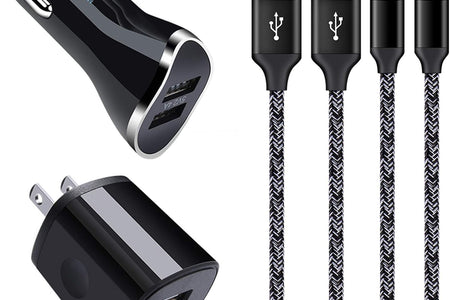 USB Type C Charger Cable for Samsung Galaxy A17 A16 A35 A26 A36 A56 A15 A25 A55 S25 Ultra A14 A54 A13 A23 A53 A32 S23 S22 S21 S20 S10E S10,Android Phone Car Charger Wall Adapter+Fast Charging Cord 6FT