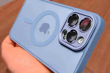 Magnetic Luxury Lens Protector Matte Translucent Case for Iphone 17 16 15 14 13 12 11 Pro Max for Magsafe Wireless Charger Cover